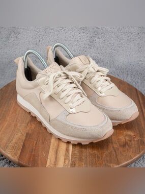 Yosi Samra Paige Taupe Multi Color Women’s Casual Lace-Up Leather/Suede Sneakers